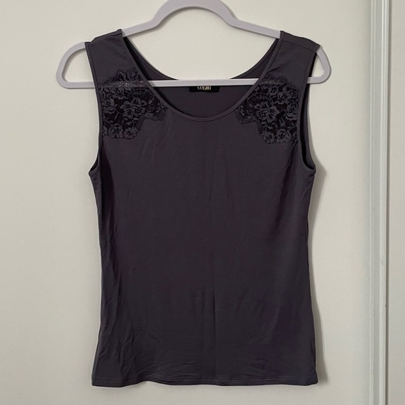 Coemi Dusty Gray Lace Tank Top - Picture 4 of 7